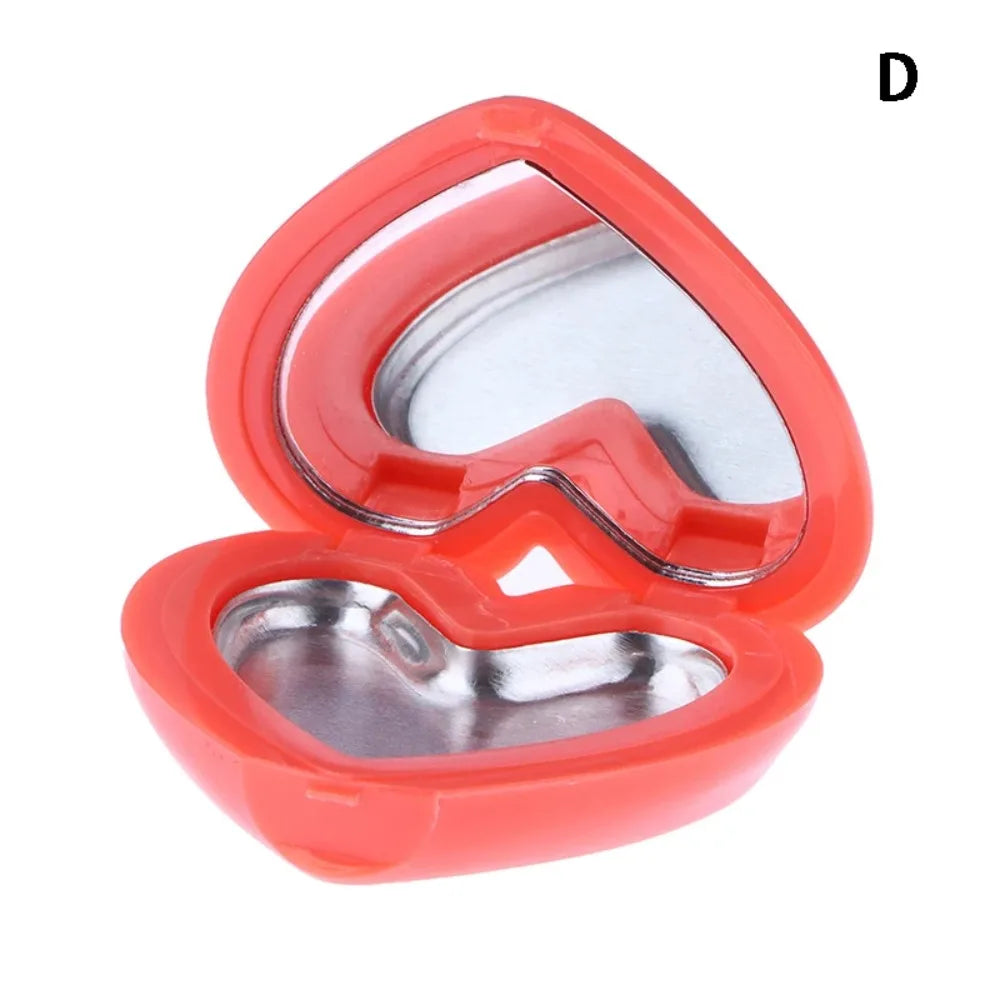 Love Heart Shape Empty Eyeshadow Case Refillable Easy Carry Rouge Zpaxo D