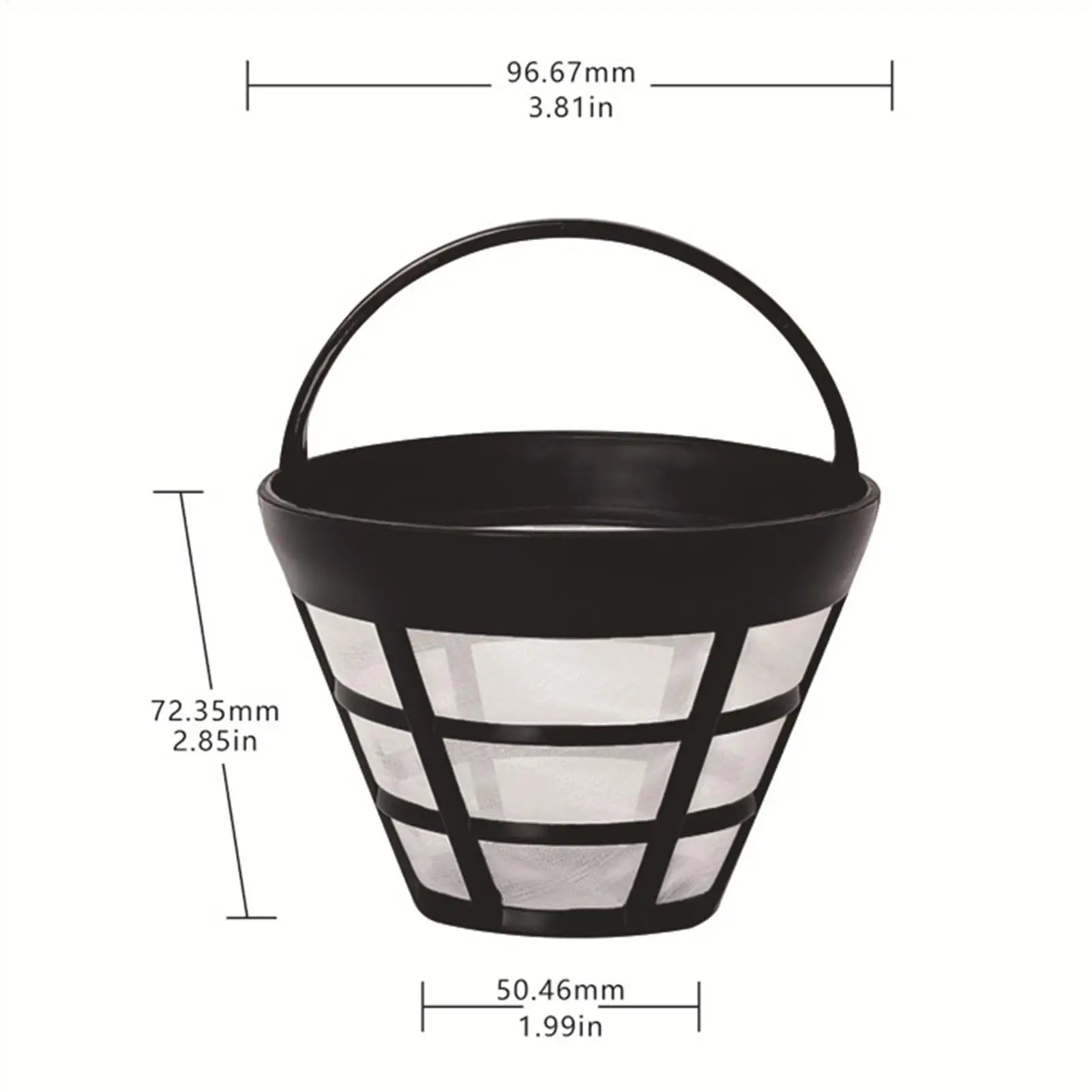 Reusable Coffee Filter Basket Cone Shape Fine Mesh Strainer Cup Maker
