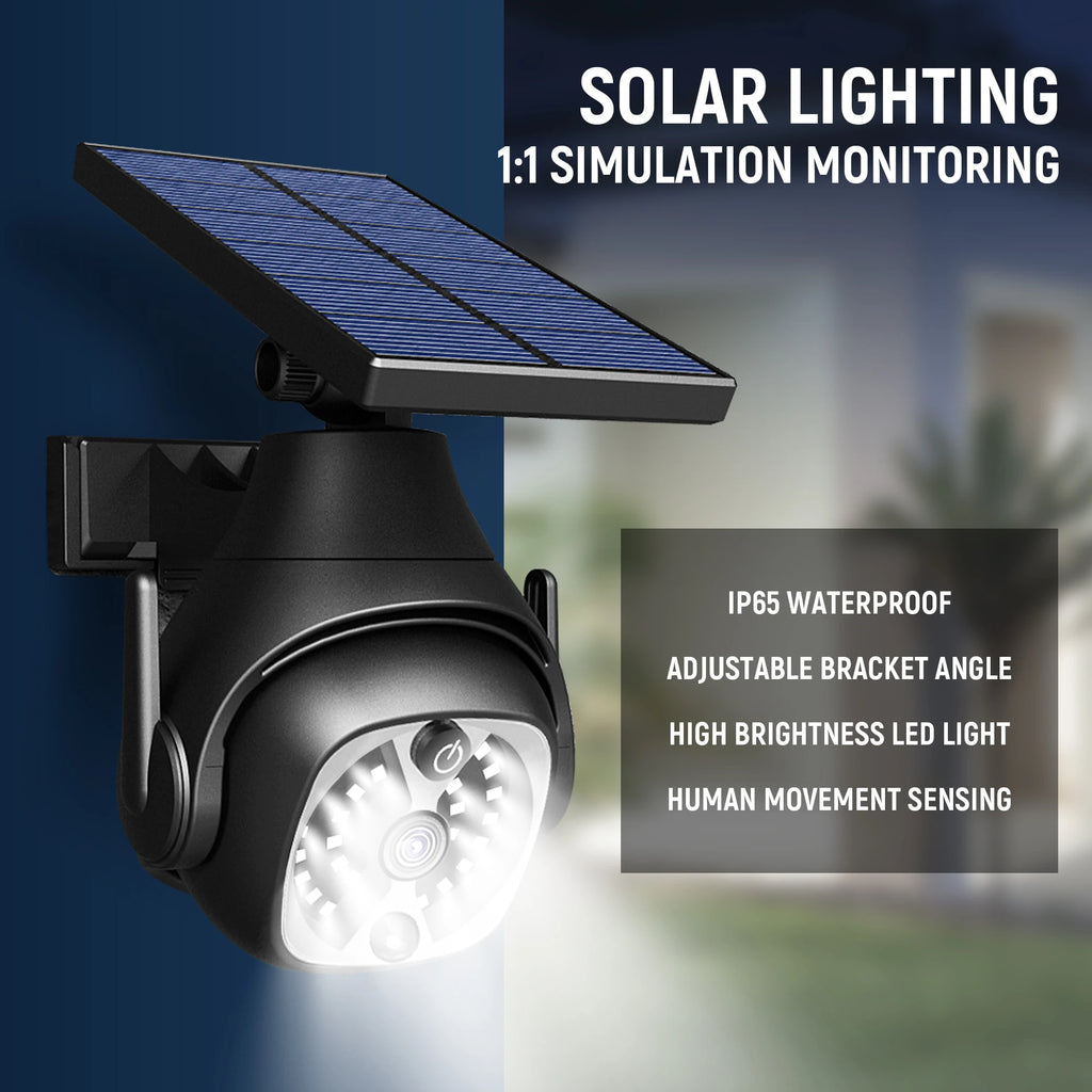 Solar Wall Light Simulation Monitoring Camera 3 Modes Waterproof IP65 Zpaxo