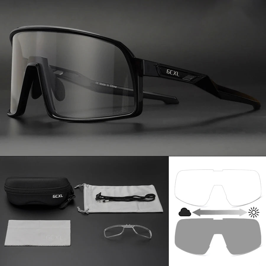 NEW Photochromic Outdoor Sport Bike Sunglasses Men Women Bicycle MTB Road Cycling Glasses UV400 Fishing Goggles Running Eyewear Zpaxo Color1 Photochromic