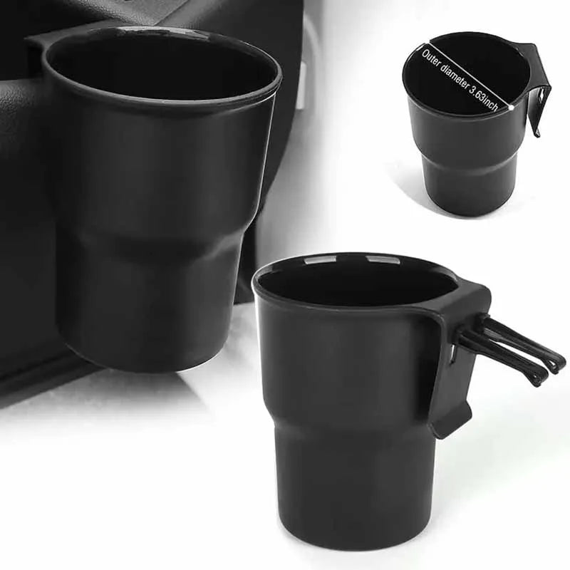 2-in-1 Car Cup Holder & Trash Can with Phone Organizer