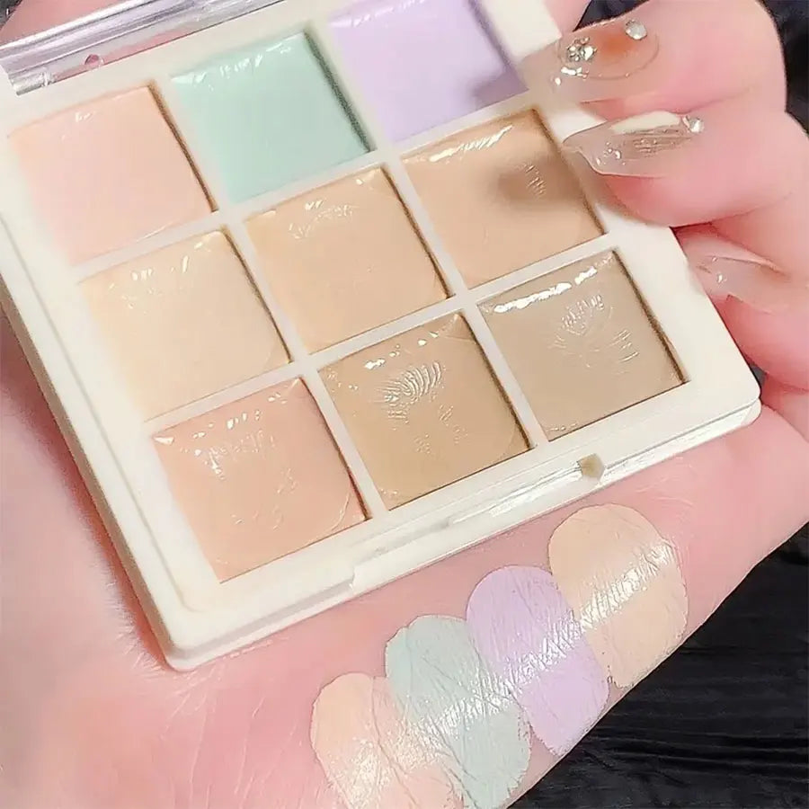 Concealer Palette Makeup Spotty Dark Eye Circles Tear Gap Brightening Last Cosmetics Full Coverage for Tattoos Make-up for women Zpaxo 9 color