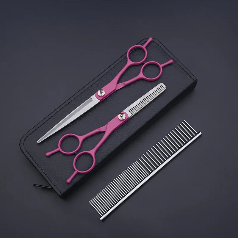 Pet Grooming Scissors Dogs Cats Steel Straight Curved Cutting