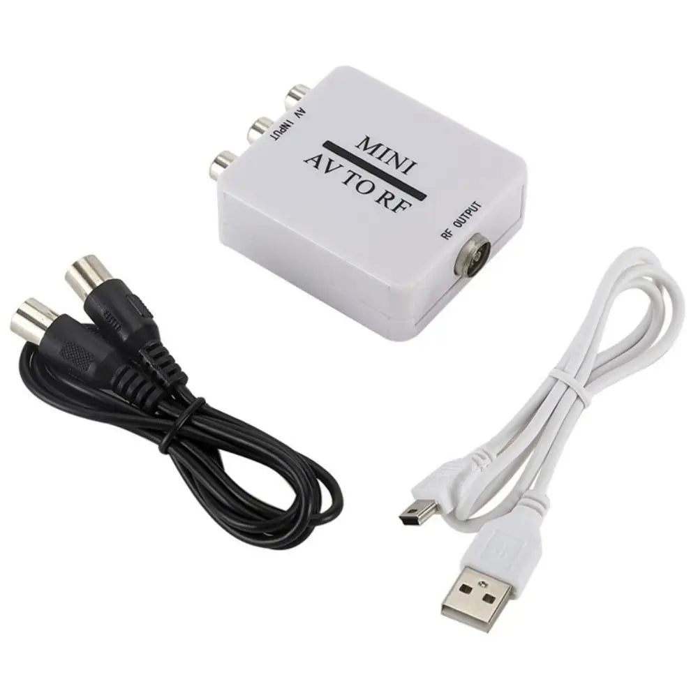 AV RF RCA Converter TV Switcher Amplifier Video Line Zpaxo white-black