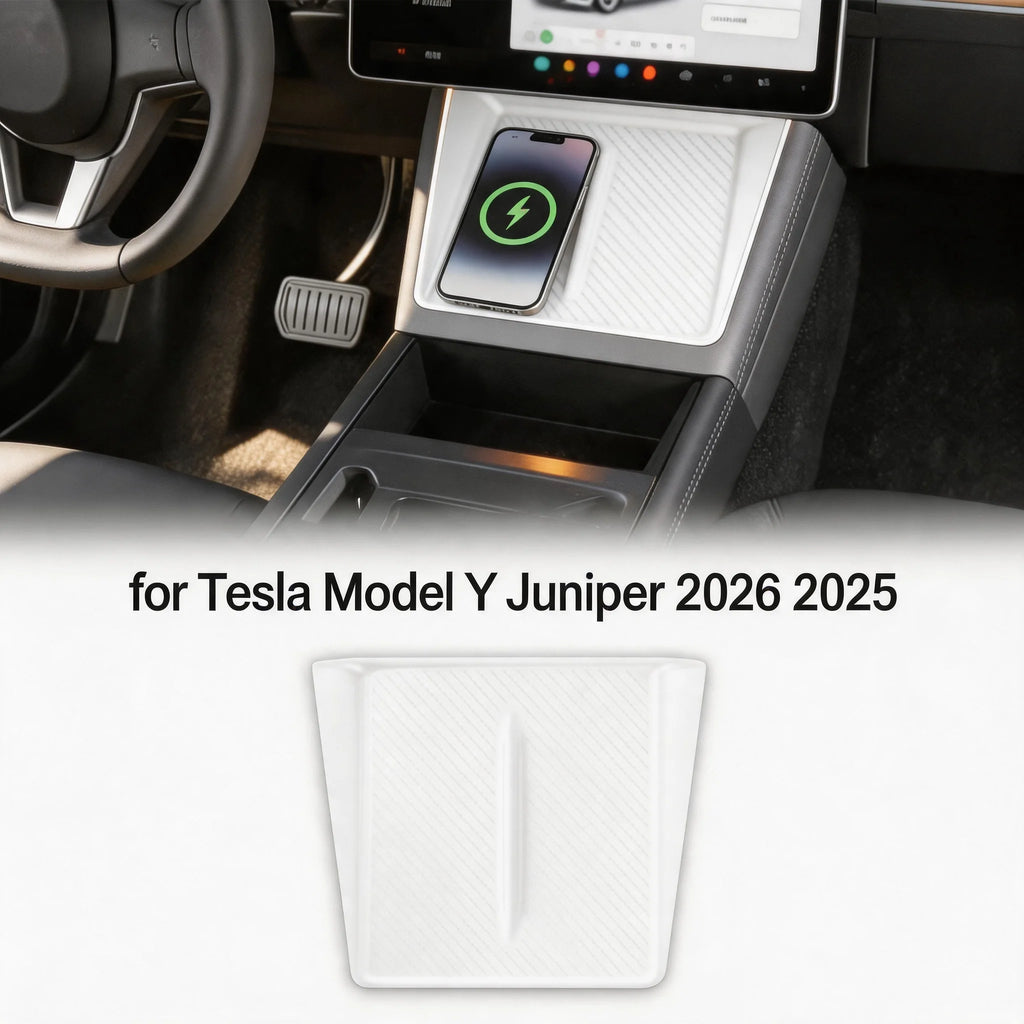 Silicone Charging Pad Mat for 2025–2026 Tesla Model Y Juniper