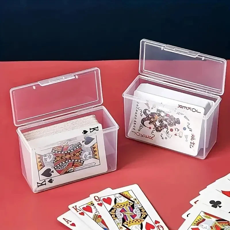 1 Playing Card Box Clear Deck Case Two Poker Images Can Be Placed NO