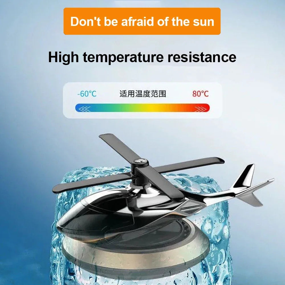 Solar Car Air Freshener Perfume Helicopter Decor Interior Decor Solar Car Rotating Aromatherapy Perfume Accessories Zpaxo