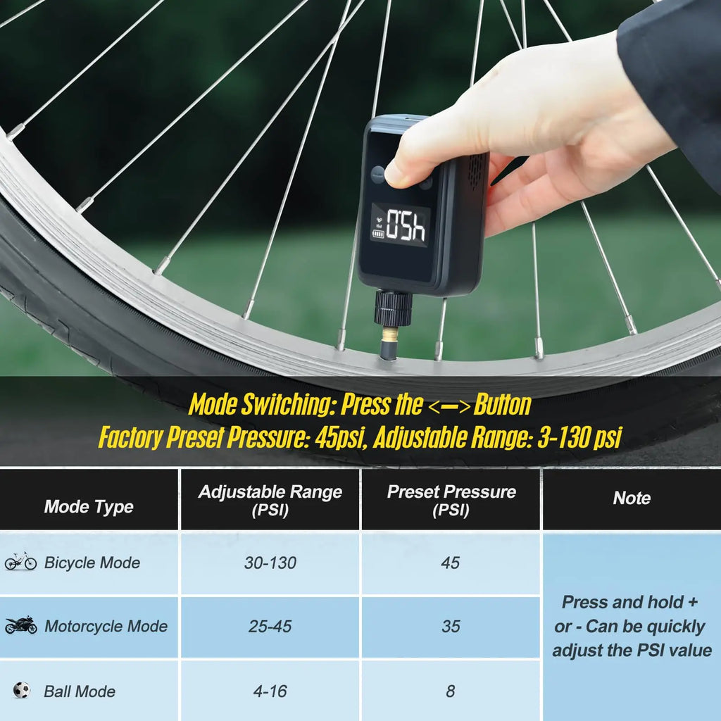 Mini Bicycle Electric Air Pump Portable Car Tire Inflator For Motorcycle Bike Air Pump MTB Inflatable Digital Display Pump Ball Zpaxo