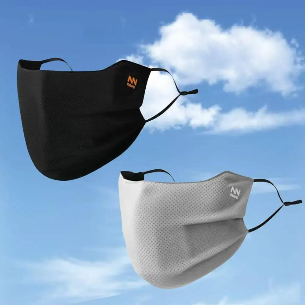 Breathable Ice Silk Face Cover UV Face Shield Washable Reusable Sun Protection Face Mask for Motorcycle Running Riding Exercise Zpaxo