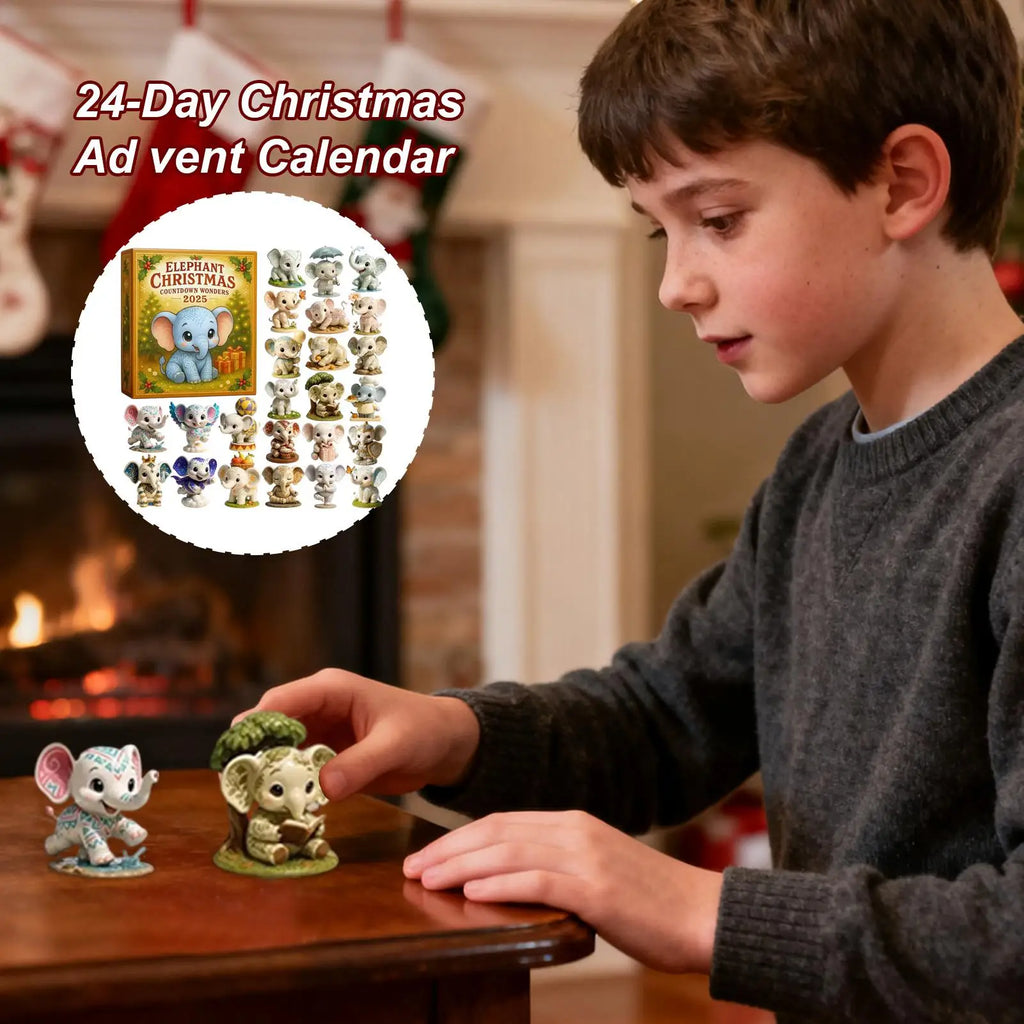 Christmas Countdown Calendar 24 Days 2D Acrylic Elephant Design