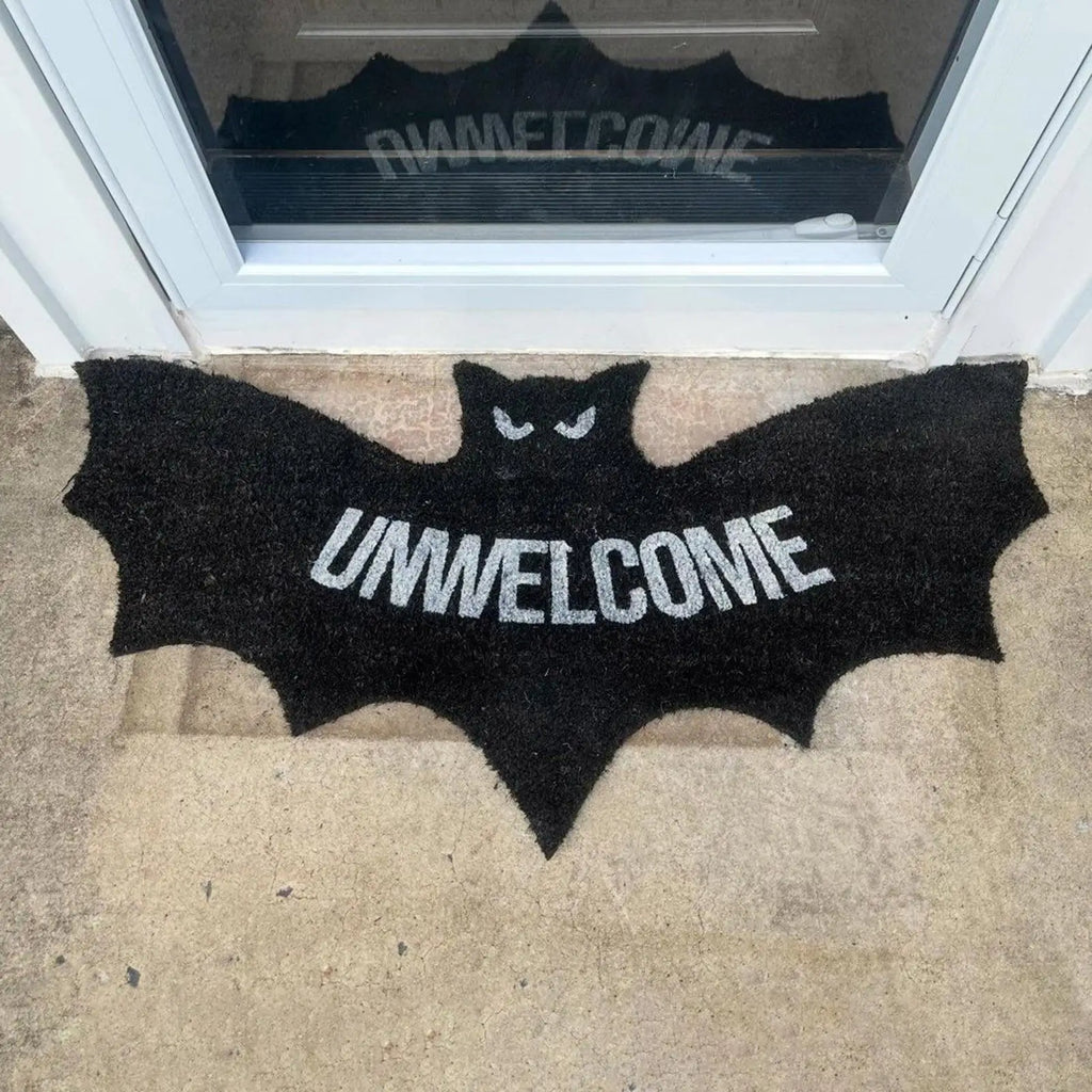 Gothic Bat Bath Mat 80x40cm Halloween Area Rug Soft Non-slip