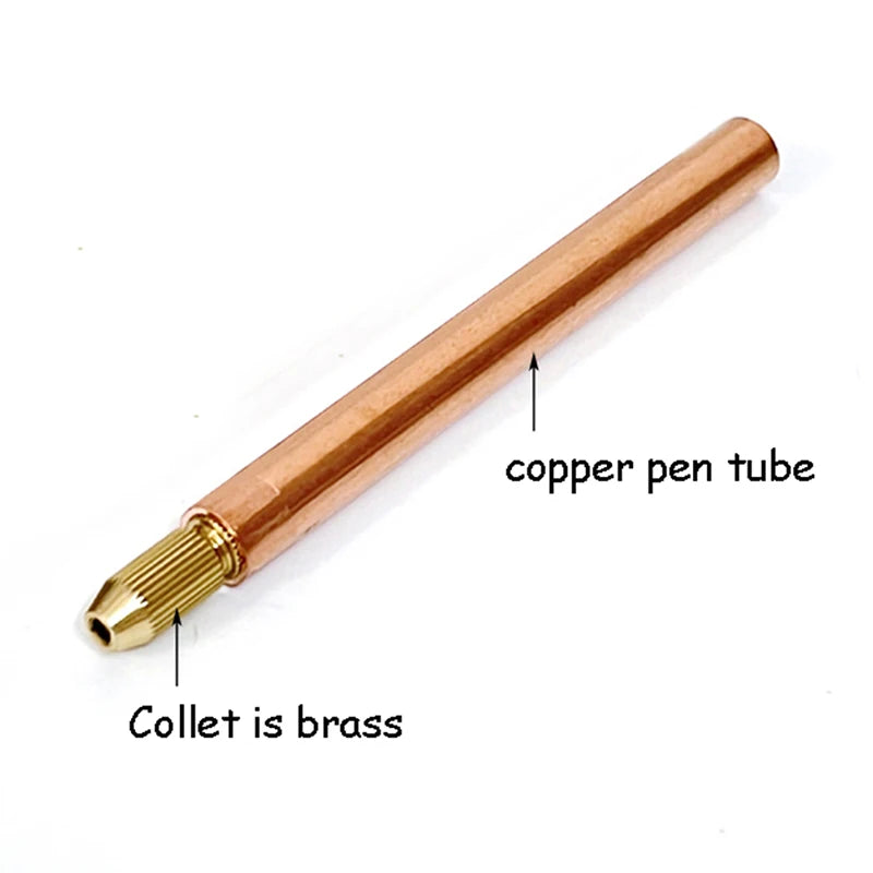 1Set Battery Spot Welding Pen Handheld Copper Belt 3mm Core DIY Point Touch Pen Thread Fixed For Battery Spot Welding Zpaxo