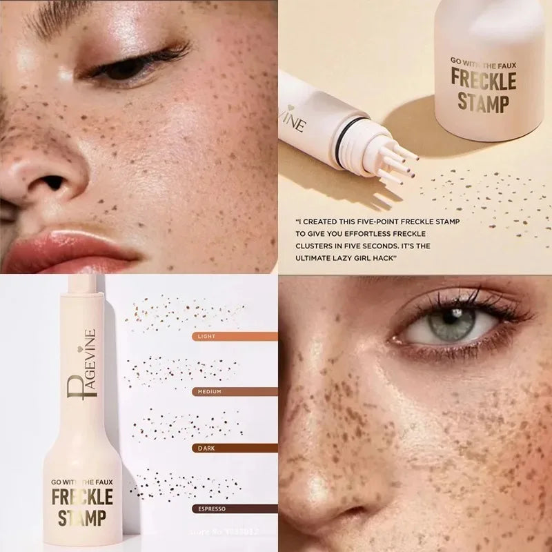 Five-point Freckle Stamp Pen Natural Simulation Instant Freckle Liquid Fake Dot Spot Comb Seal Waterproof Quick Dry Makeup Tools Zpaxo