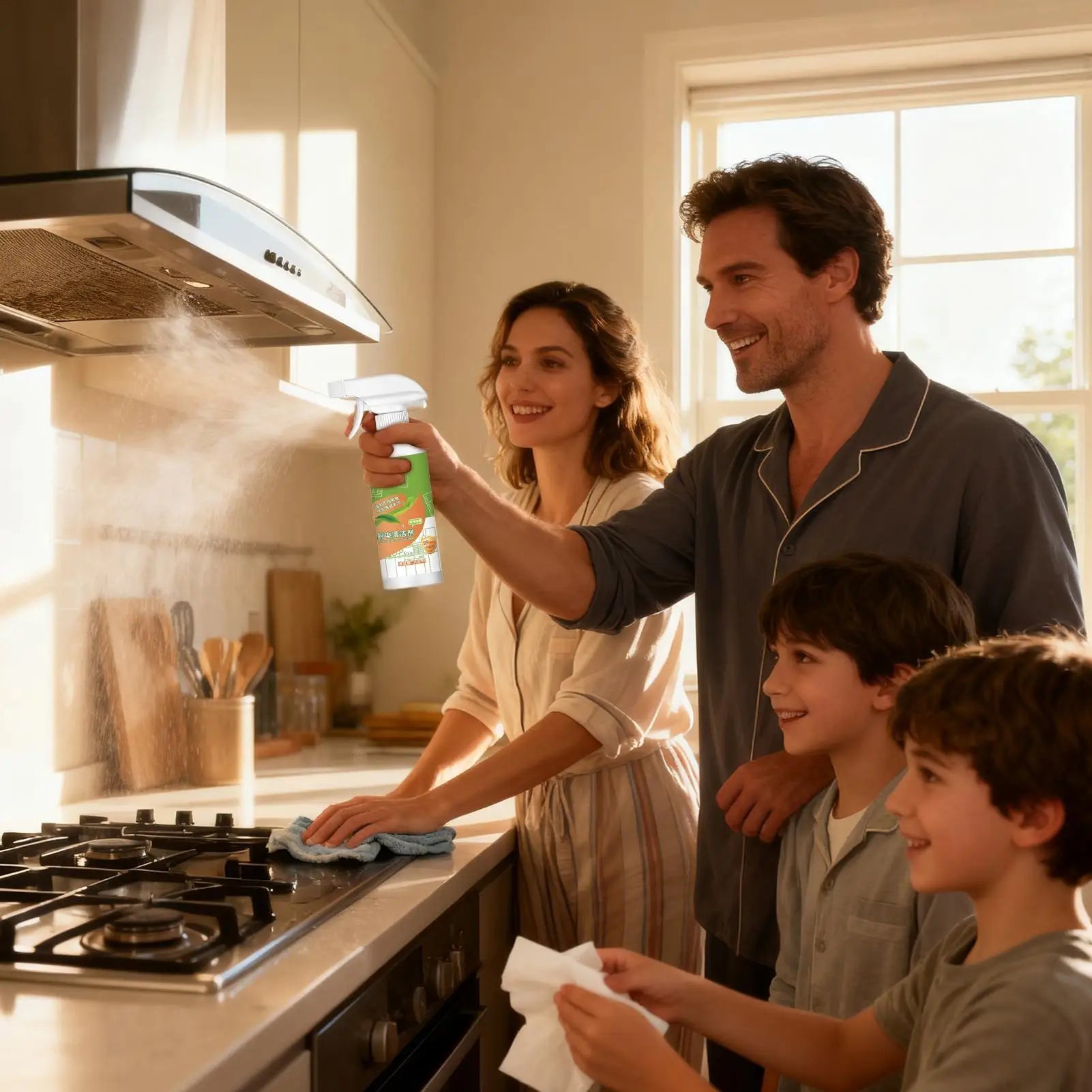 Powerful Kitchen Degreaser Spray Cleaner Stubborn Grease Range Hood