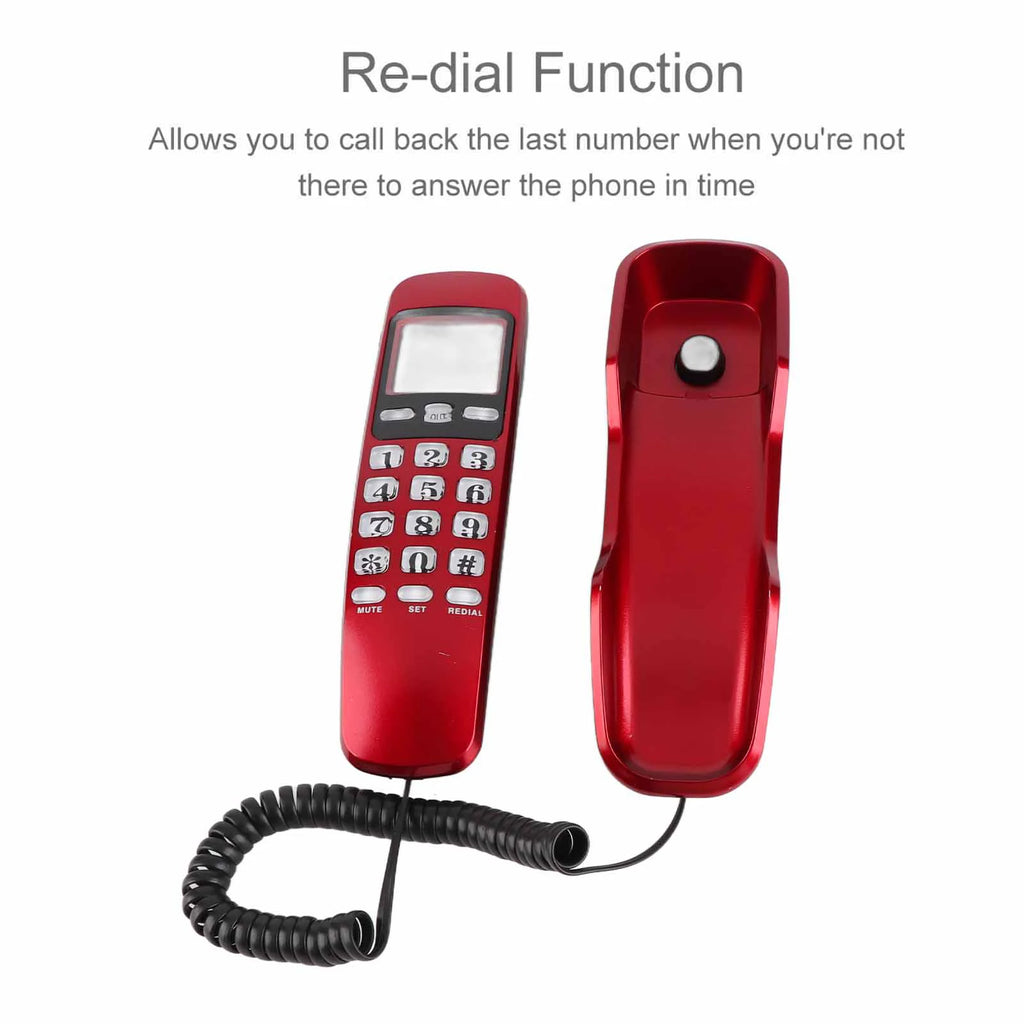 Home Telephone Mini Wall Office Hotel Incoming Caller ID LCD Display