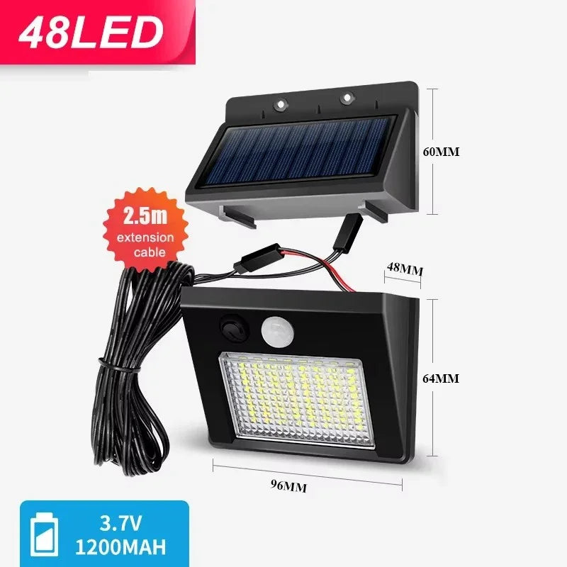 20 30 48LED Solar Lights Outdoor 3 Mode Waterproof Motion Sensor Zpaxo