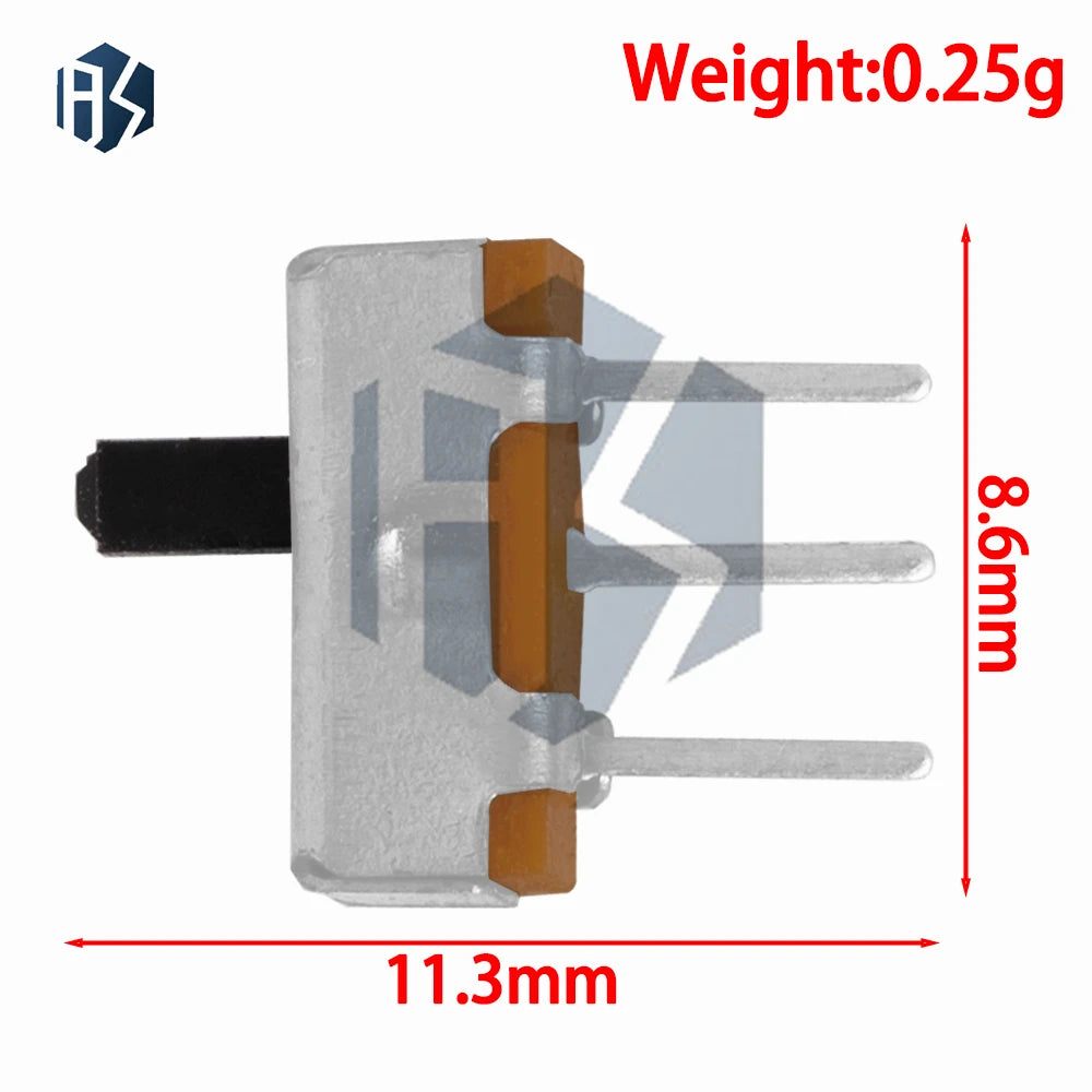 10pcsSS12D00G3 Toggle Switch 2 Position SPDT 1P2T 3 Pin PCB Panel Zpaxo