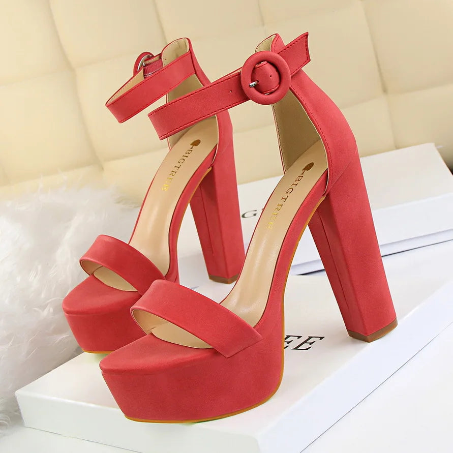 Elegant Sandals Women Heels Pumps Heel Women's Banquet Waterproof Zpaxo
