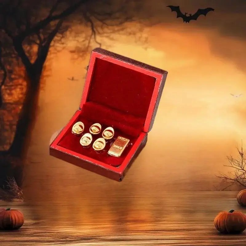 Classic Miniaturized Wooden Jewelry Case Model Toys Doll House Zpaxo
