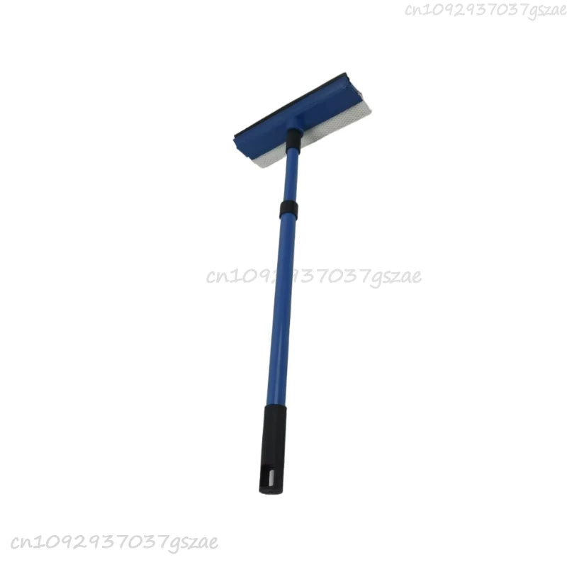 2 in 1 Multi-function Glass Wiper Home Window Cleaning Brush Telescopic Sponge Squeegee Glass Cleaner Wiper Long Handle Cleaning Zpaxo 1PCS