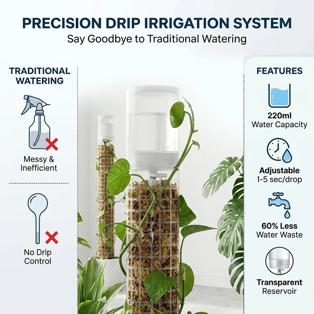 Moss Pole Watering Dripper Automatic Plant Waterer Adjustable Self
