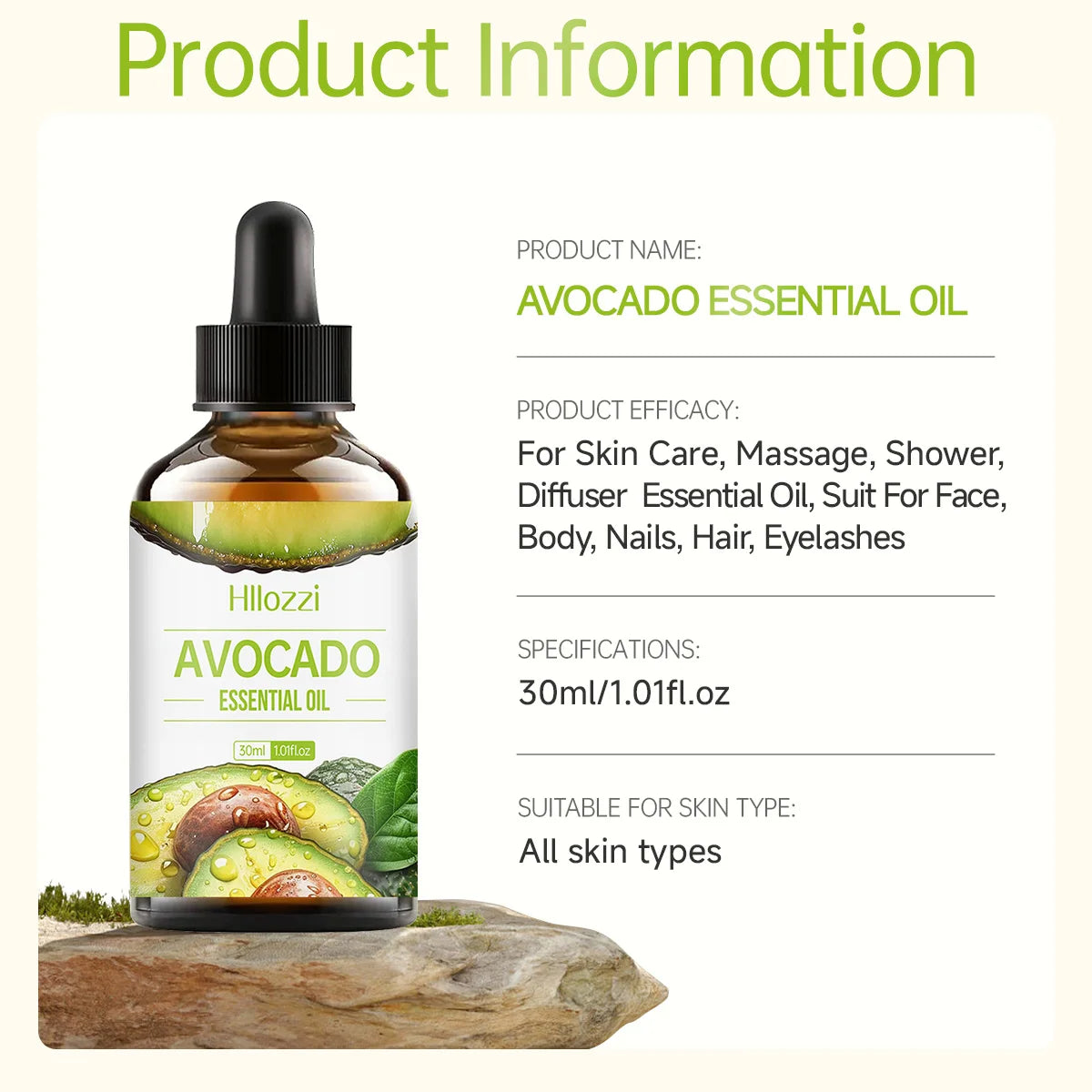 30ml avocado essential oil, skin brightening, moisturizing, hair repairing, aromatherapy, humidifier soap, multifunctional Zpaxo