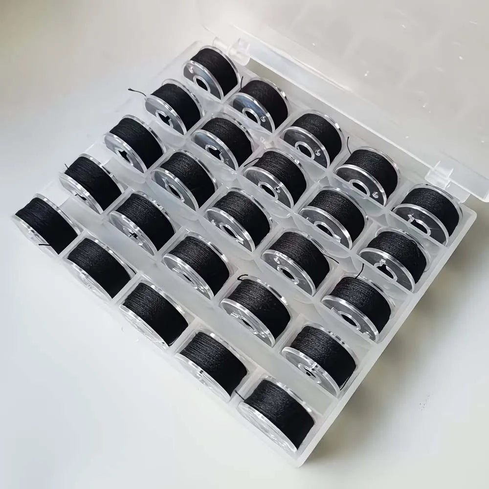 25-Pack Black Sewing Bobbins – Replacement Thread Spools Set Sewing Bobbins Set Zpaxo 25pcs 1box