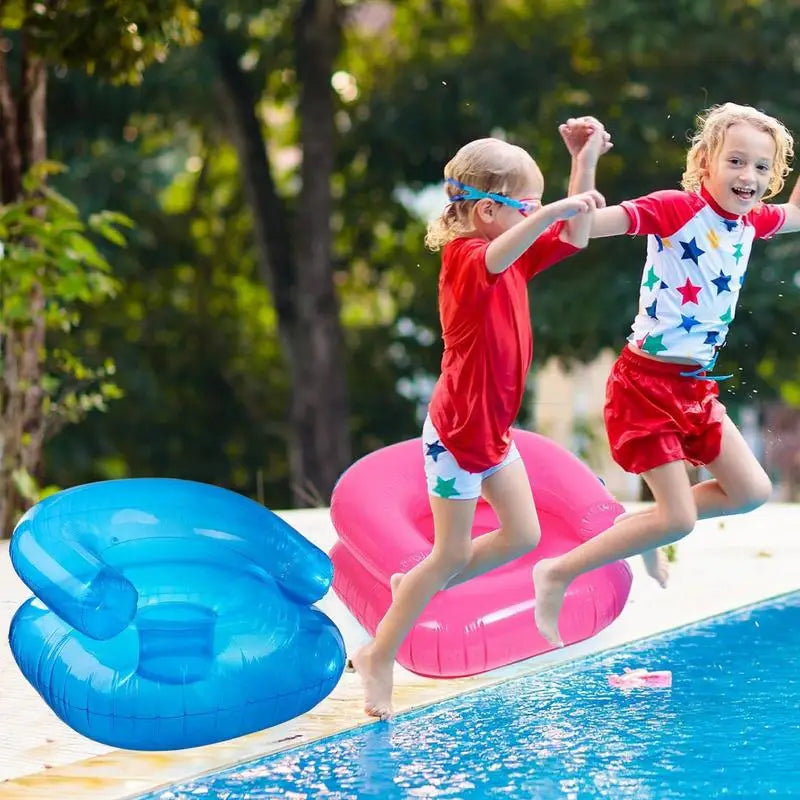 Pool Floats Waterproof Inflatable Booster Seat For Kids 220 Pounds Capacity Comfortable Seating Portable Air Lounger Ergonomic Zpaxo