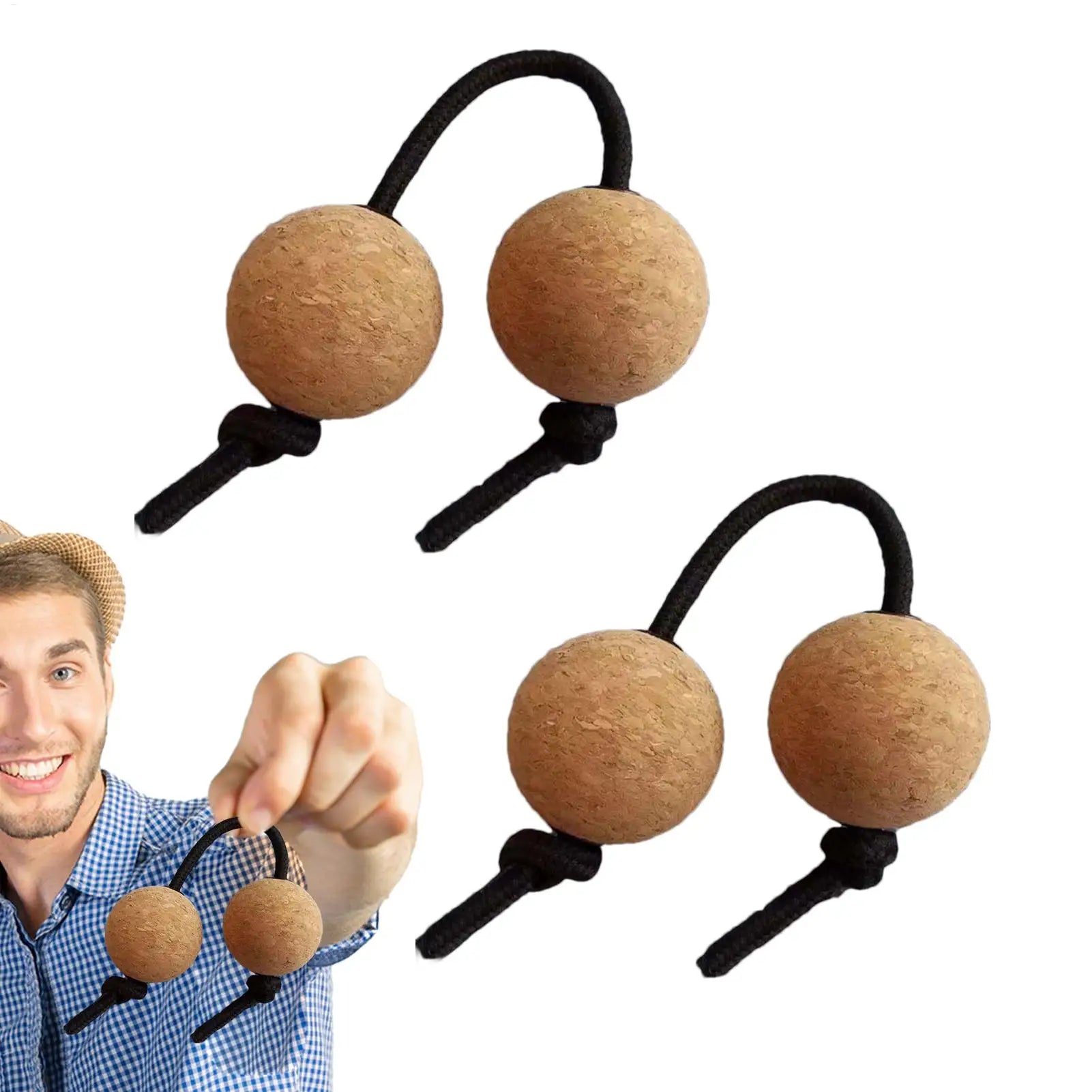 Asalato Shaker Balls 2 Pairs Rhythmic Percussion Instrument African