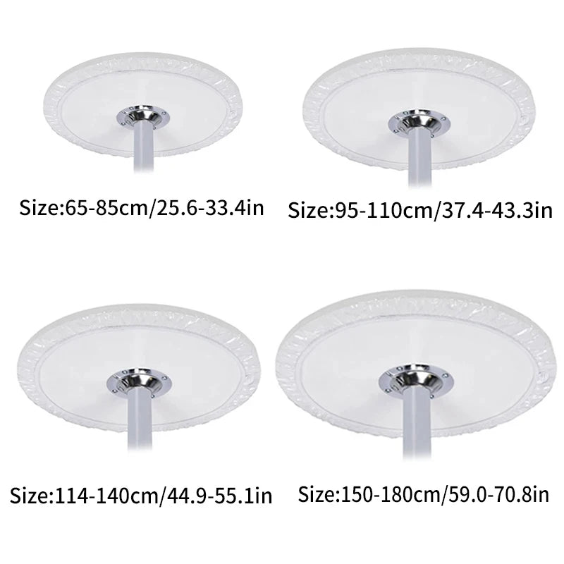 Fitted Round Tablecloth Transparent Waterproof Oil-proof Table Cover Zpaxo
