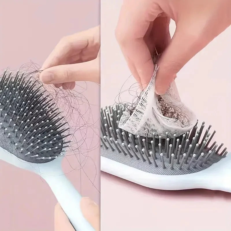 Reusable Hair Brush Cleaning Net Elastic Mesh Quick Clean Round