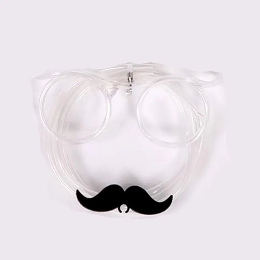 Glasses Funny Soft PVC Crazy Straws Beard Plastic Drinking Kids Party