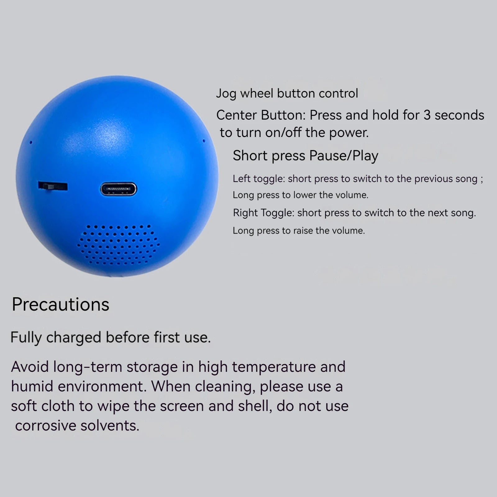 Crystal Ball Video Player Sound 3D Sphere Digital Display Unique