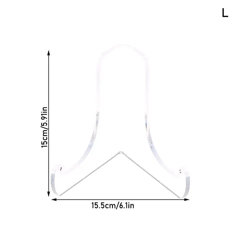 CM1Pcs 60-Degree Angle Acrylic Book Stand Shallow Support Ledges Zpaxo L