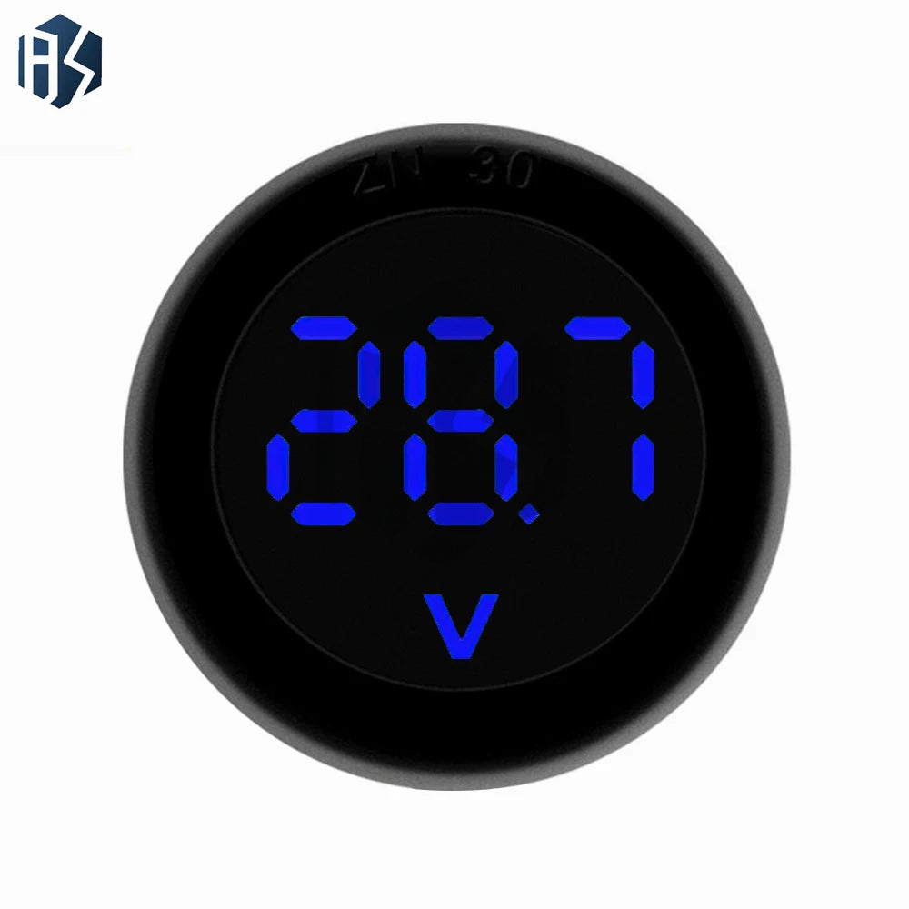 DC5-100V Digital Voltmeter LED Display Circular Car Voltage Current Zpaxo