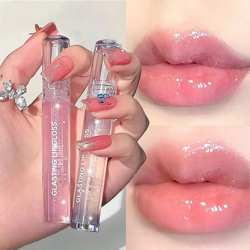 Mirror Water Lip Gloss Transparent Glass Oil Waterproof Lasting