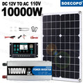 Complete Off-Grid System 1100W Rated DC12V to 220V/110V Inverter+Solar Panel+100A Controller for Home Cabin RV | CE Certified Zpaxo 110V solar kit