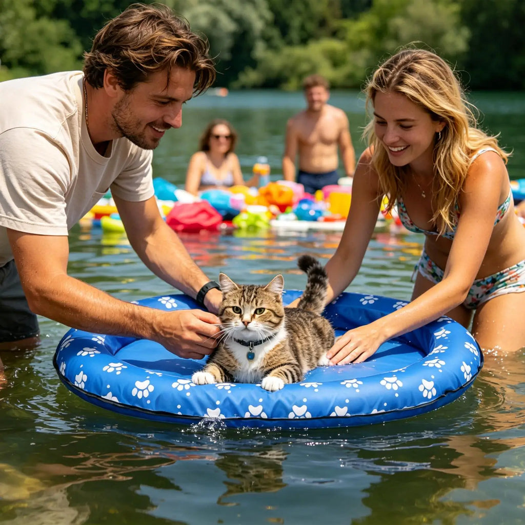 Dog Pool Float Waterproof Portable Foldable Swimming Soft Cooling Pet