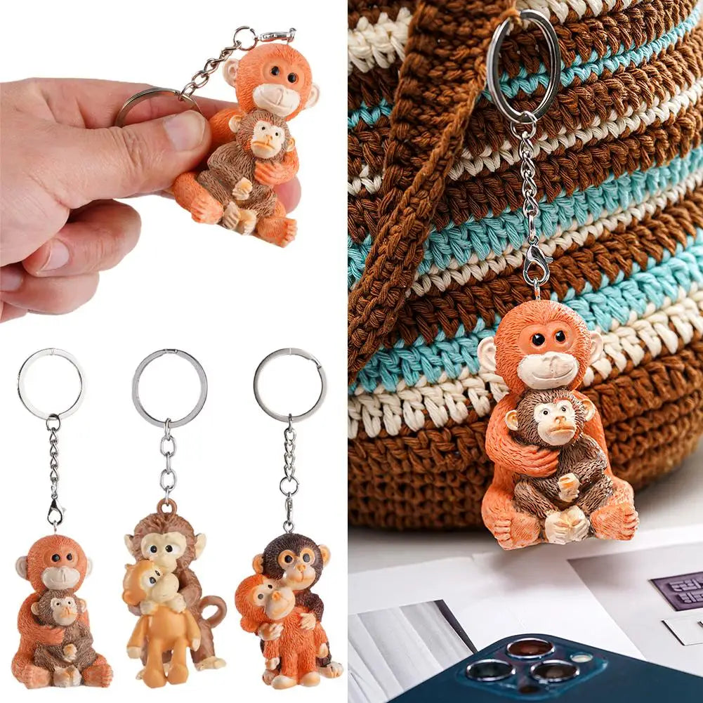 Punch The Monkey Keychain – Cute Animal Bag Charm & Key Ring Animal Keychain Charm Zpaxo