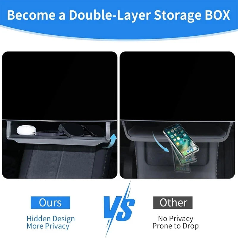 Center Console Screen Under Storage Box Tesla Model 3 Y Juniper