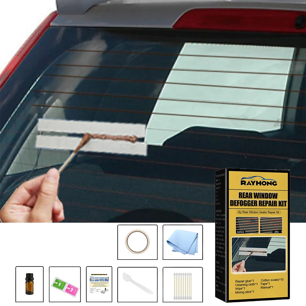 DIY Quick Repair Scratched Broken Defroster Heater Grid Lines Fix