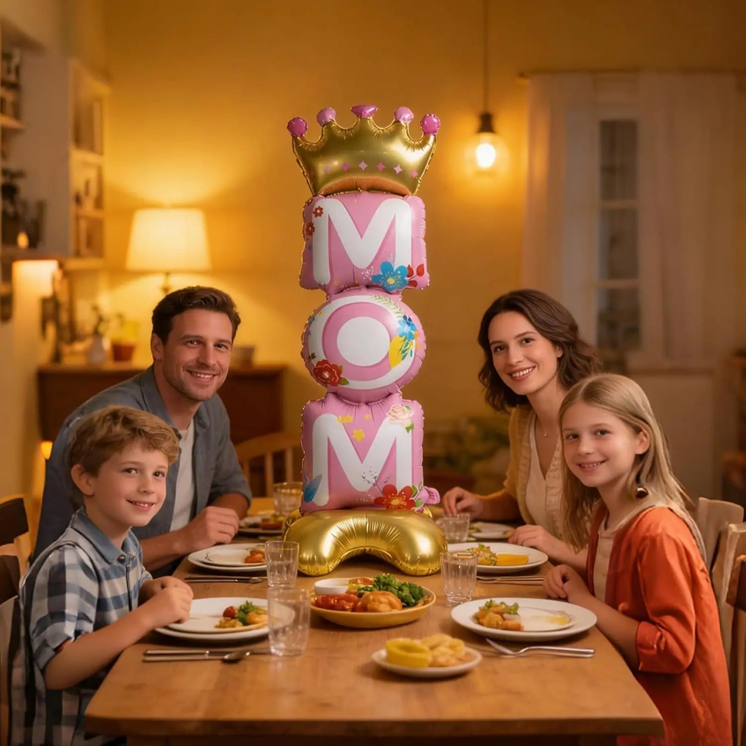 Happy Mother's Day Balloons Eye-catching Standing Decor Home Party