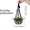 Handmade woven mesh bag flower pot plant hanging basket tapestry simple home decor homestay balcony decoration Zpaxo Type B