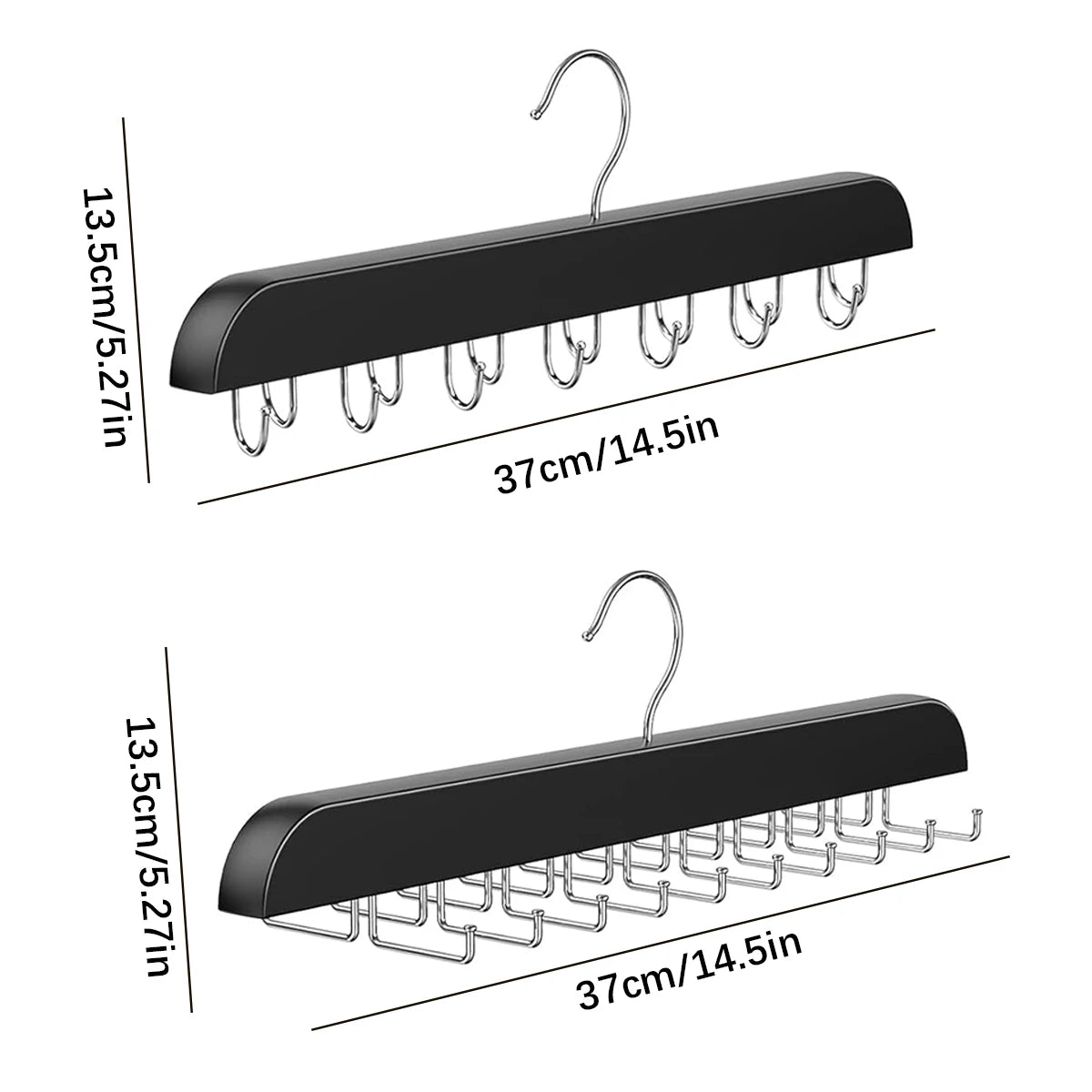 2-Pack Belt & Tie Rack – 360° Rotating Closet Organizer