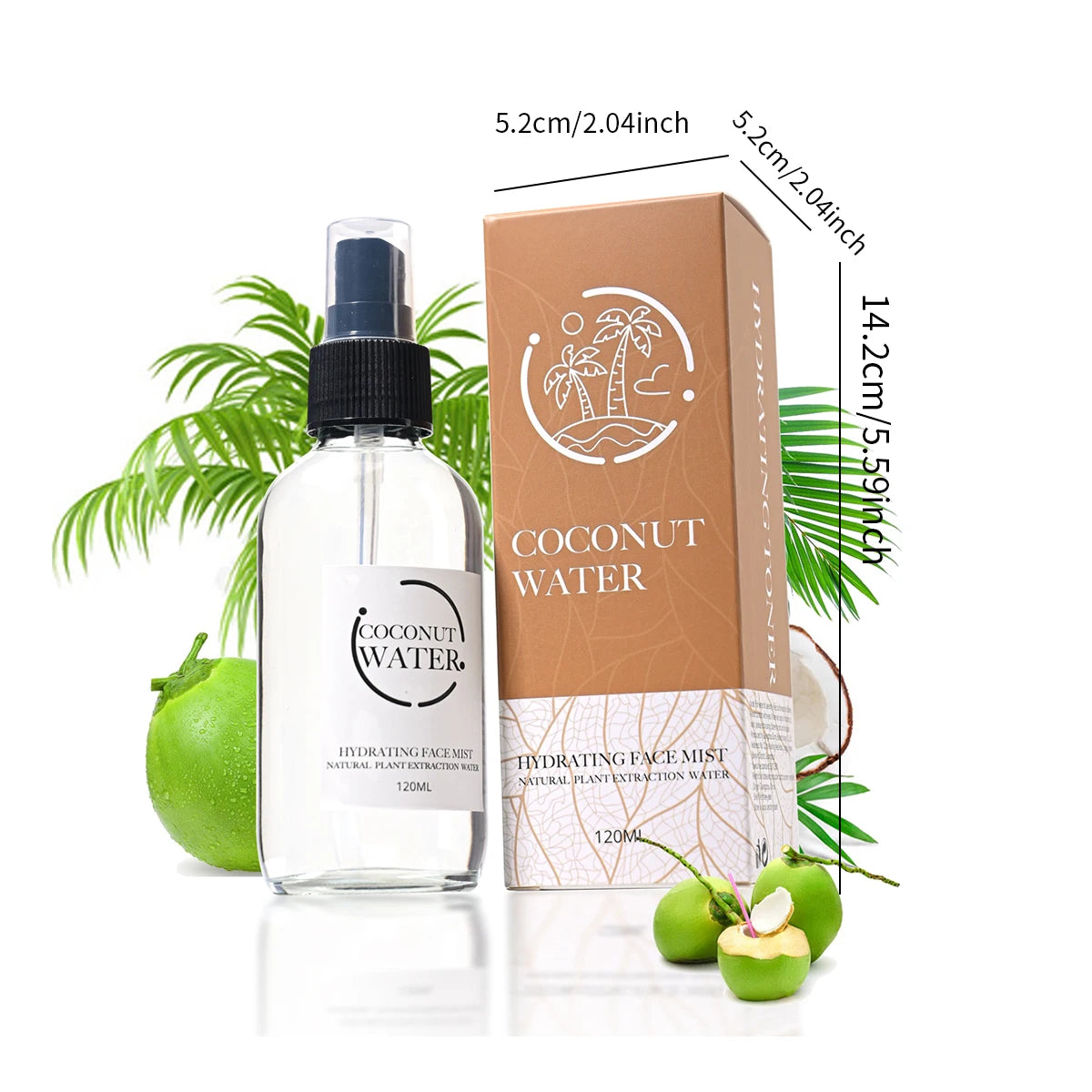 Coconut Essence Facial Toner Spray 120ml – Moisturize & Brighten Facial Toner Spray Zpaxo