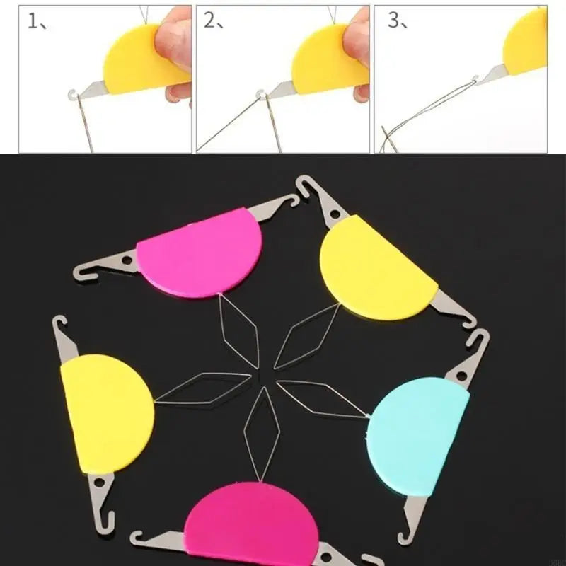 Multifunctional 1 Needle Threader Hook Embroidery Threading Tool Quick