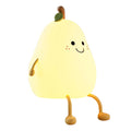 Cute Pear Night Light 7-Color Dimmable Touch-controlled Silicone