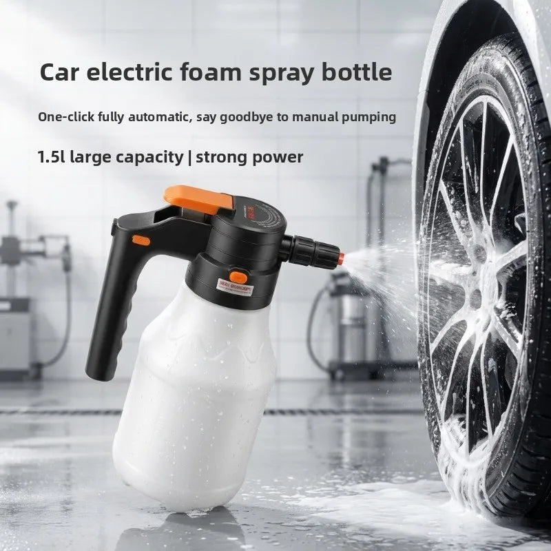1.5L Electric Foam Sprayer – Portable High-Pressure Car Wash Gun
