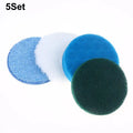 1/3/5Set 4inch Flocking Hexagonal Sponge Electric Cleaning Brush Head Accessories Polishing Pad Sponge Wheel Polishing Disc Sc Zpaxo 5set