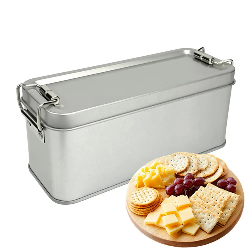 Tin Box Rectangular Empty Storage Container Metal Tin Box for Cosmetics Candy Cookie Home Office Travel Jewelry Pen Eraser Zpaxo